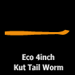 ECO 4″KUT TAIL WORM (エコ 4″カットテールワーム)